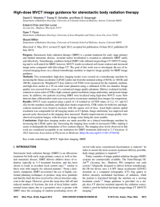 High-dose MVCT image guidance for stereotactic body