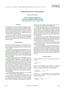 Audio Processing using Haskell