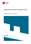 Single-strain improved oral cholera vaccine : scientific report