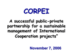 CORPEI: A Public Private Partnership that works