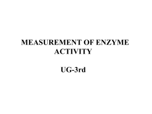 2. Enzyme activity - Lectures For UG-5