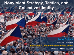 Nonviolent Strategy, Tactics, and Collective Identity