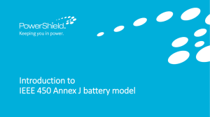 Intro to IEEE 450 Annex J battery model