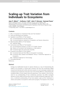 Scaling-up Trait Variation from Individuals to Ecosystems