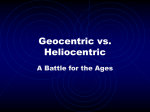Geocentric vs. Heliocentric