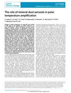 The role of mineral-dust aerosols in polar temperature amplification