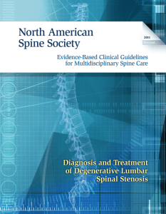 Diagnosis and Treatment of Degenerative Lumbar Spinal Stenosis