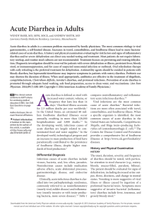 Acute Diarrhea in Adults - American Academy of Family Physicians