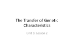 The Transfer of Genetic Characteristics