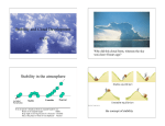 Stability and Cloud Development Stability in the atmosphere