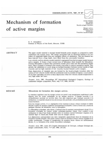 Mechanism of Formation of Active Margins.