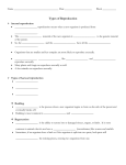 Types of Reproduction notesheet