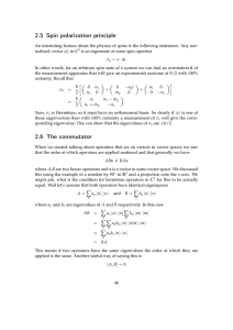 2.5 Spin polarization principle 2.6 The commutator