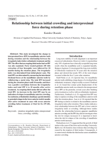 Relationship between initial crowding and interproximal