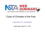 Clues of Climates of the Past