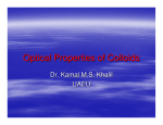 Optical Properties of Colloids