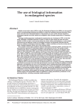 The use of biological information in endangered species