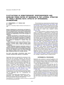 fluctuations in somatosensory responsiveness and baseline firing