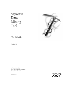 Affymetrix Data Mining Tool manual