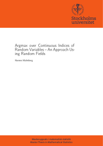 Argmax over Continuous Indices of Random Variables An Approach