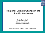 Regional Climate Change in the Pacific Northwest