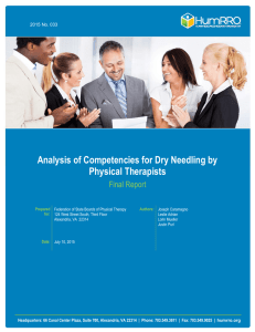 Analysis of Competencies for Dry Needling by Physical