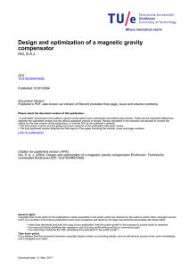Design and optimization of a magnetic gravity compensator