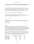 Confidence Intervals on the Mean of Paired Differences,