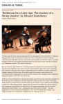 `Beethoven for a Later Age: The Journey of a String Quartet`, by