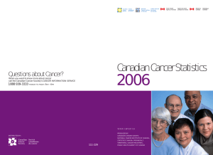 Canadian Cancer Society Statistics 2006