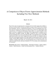 A Comparison of Bayes Factor Approximation Methods Including