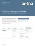 2017 Aetna Rx Step Program Medicine List