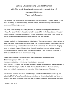 Battery Charging using Constant Current with Electronic Loads with