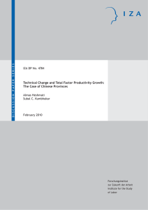 Technical Change and Total Factor Productivity Growth: The