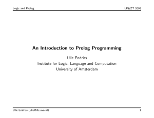An Introduction to Prolog Programming