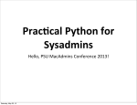 Practical Python for Sysadmins
