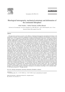 Rheological heterogeneity, mechanical anisotropy