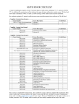 math minor checklist - WSU Department of Mathematics