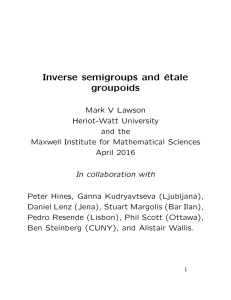 Inverse semigroups and étale groupoids