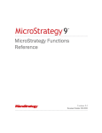 MicroStrategy Functions Reference