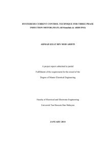 hysteresis current control technique for three phase induction motor
