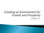 Creating an Environment for Growth and Prosperity