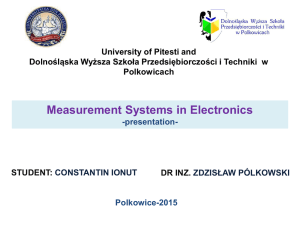 Measurement Systems in Electronics