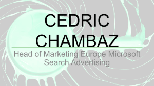 Head of Marketing Europe Microsoft Search Advertising