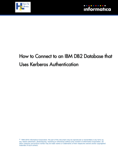 How to Connect to an IBM DB2 Database that Uses Kerberos