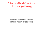 Failures of body`s defenses Immunopathology