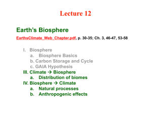 Earth`s Biosphere