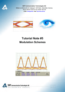 Tutorial Note 5 – Modulation Schemes