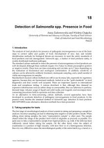 Detection of Salmonella spp. Presence in Food