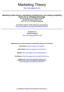 Marketing Theory - University of Exeter